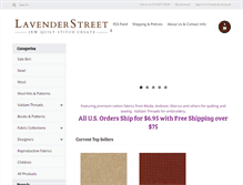 Tablet Screenshot of lavenderstreet.com